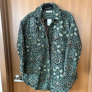 We The Free Green and Black Patterned Jacket